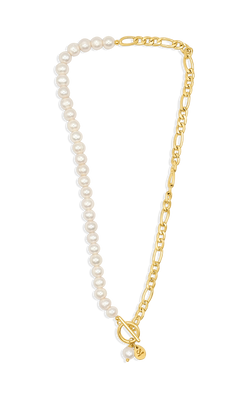 OT Half Moon Freshwater Pearl Necklace