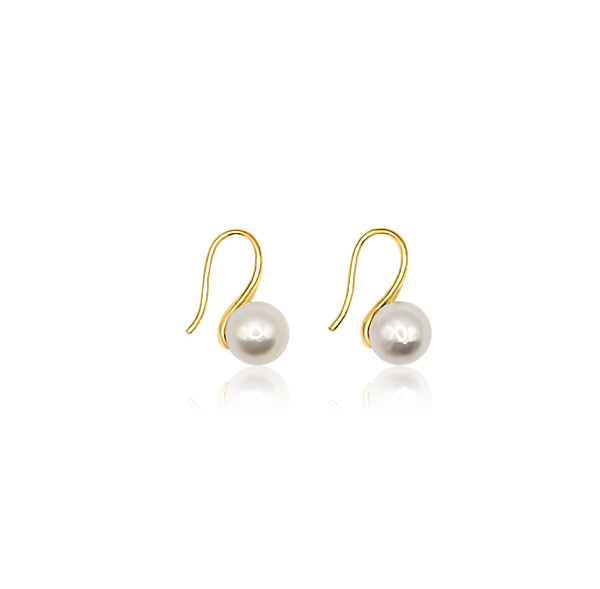 18k Gold-Filled High Heel Stud Akoya Freshwater Pearl Earrings