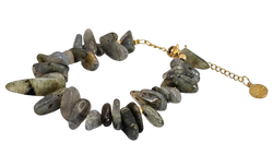 Natural Irregular Labradorite Chips Bracelet