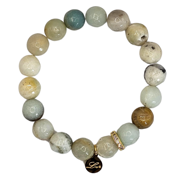 10mm Faceted Amazonite Beads