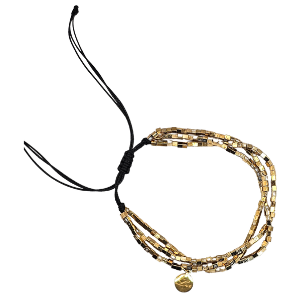 Gold Brass Layered Bracelet