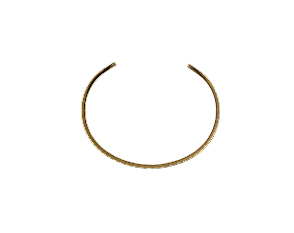 Golden Plain Open Bangle Bracelet
