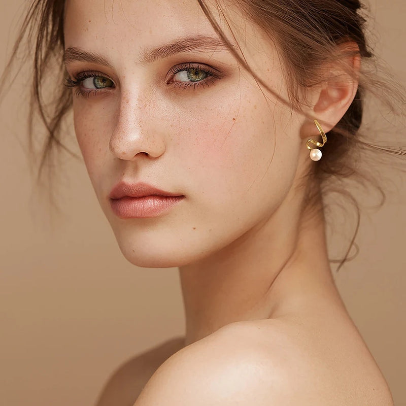 Faye 14k Gold Plated Freshwater Earrings