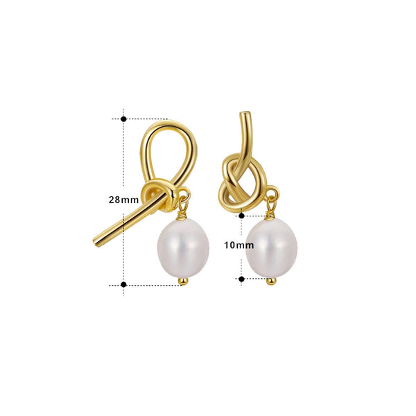 Kaye 14k Gold Plated Freshwater Pearl Luxury Drop Earrings