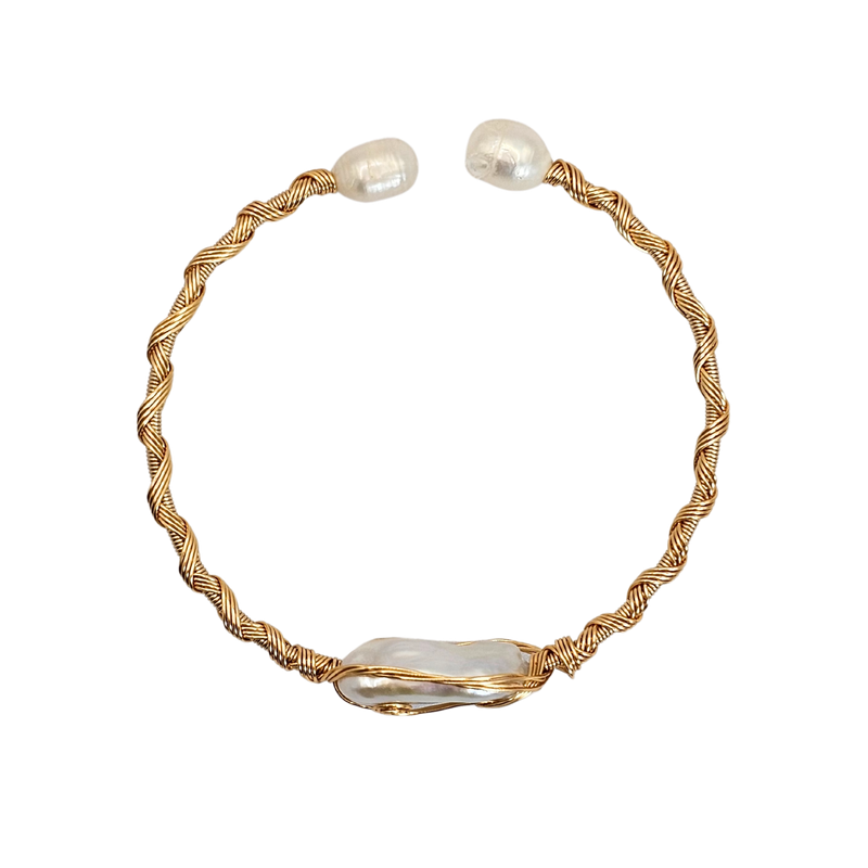 Glamour Freshwater Pearl Adjustable Cuff