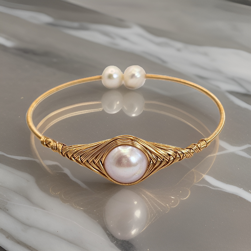 Reflections Freshwater Pearl Adjustable Cuff - Pink