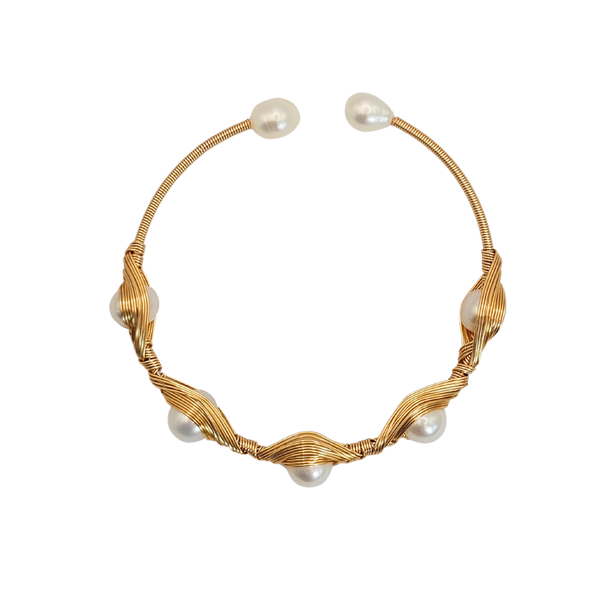 Shimmer Freshwater Pearl Adjustable Cuff