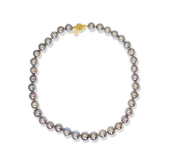 AAAA Japanese Akoya 11-12mm Gray Pearl Necklace – Lui