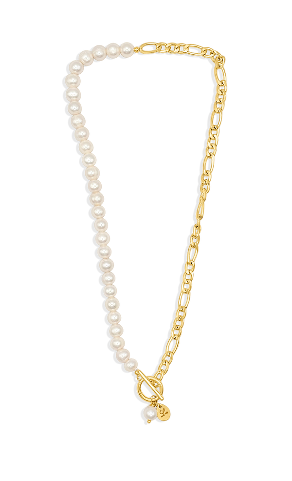 OT Half Moon Freshwater Pearl Necklace