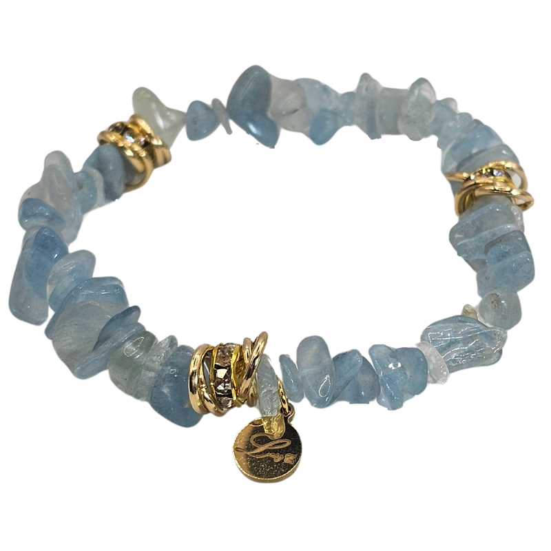 Natural Irregular Crystal Quartz Bracelet - Small