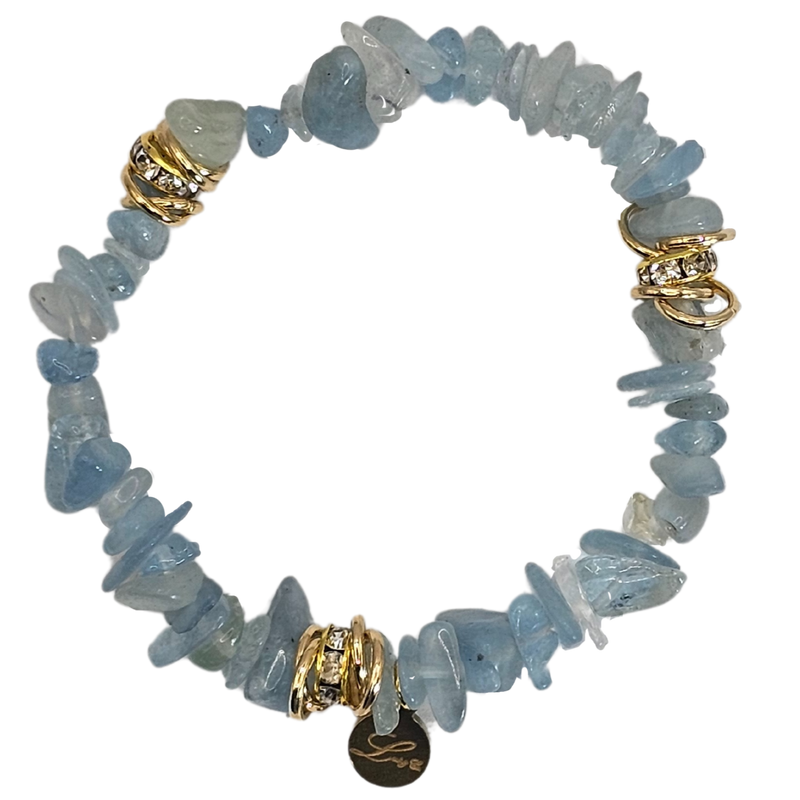 Natural Irregular Crystal Quartz Bracelet - Small