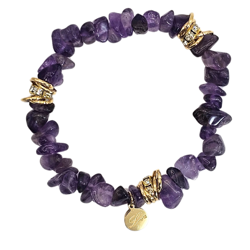 Natural Irregular Crystal Quartz Bracelet - Small