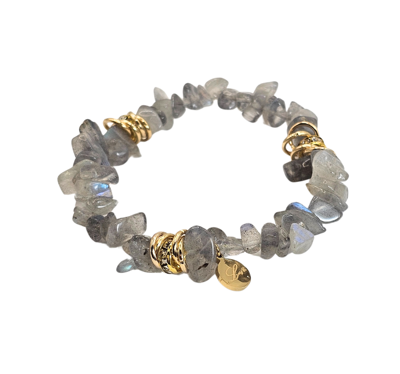 Natural Irregular Crystal Quartz Bracelet - Small