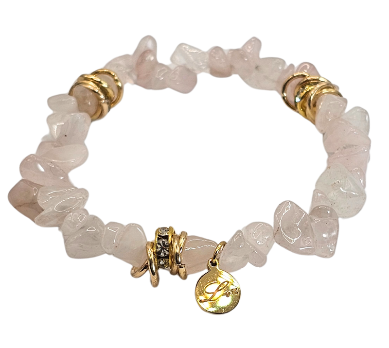 Natural Irregular Crystal Quartz Bracelet - Small