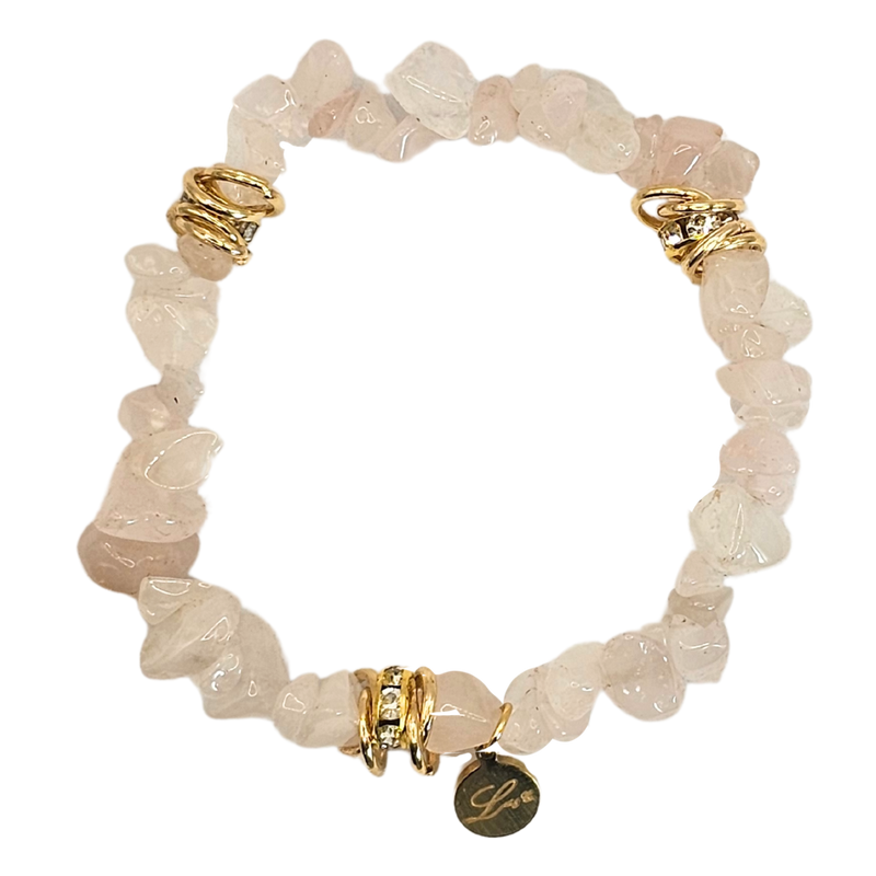 Natural Irregular Crystal Quartz Bracelet - Small