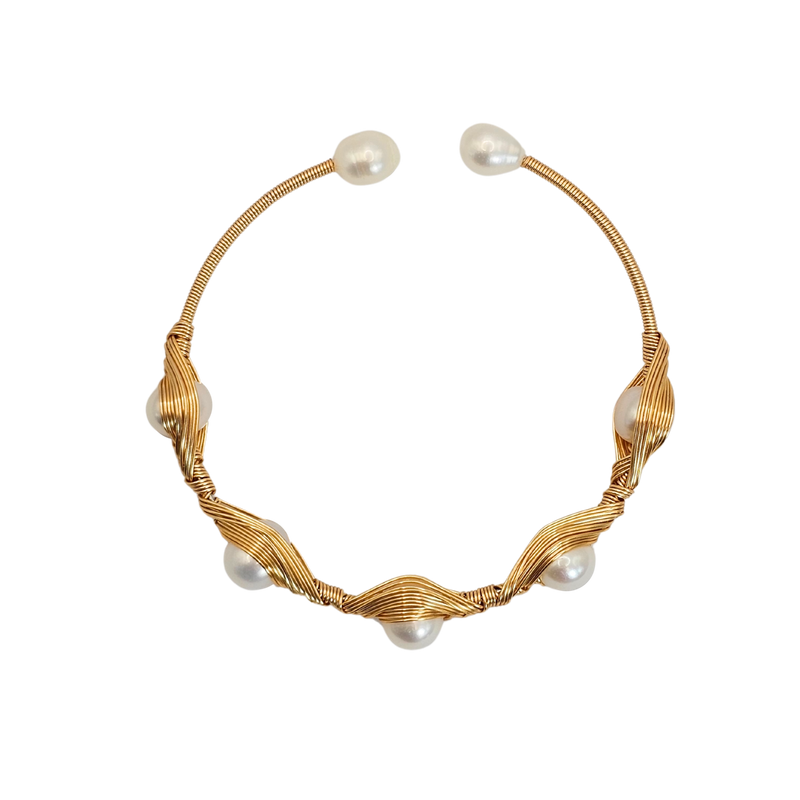 Shimmer Freshwater Pearl Adjustable Cuff