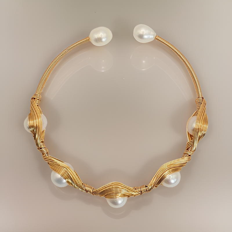 Shimmer Freshwater Pearl Adjustable Cuff